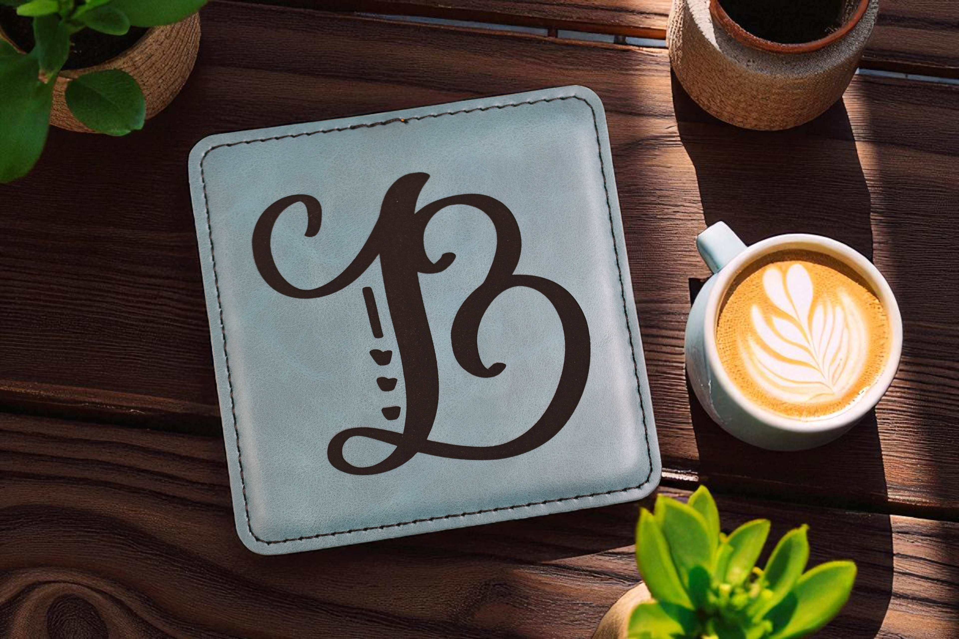 Custom Engraved Leatherette Coasters