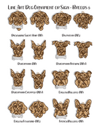 Personalized Dog Portrait - Wood Line Art Decor - 96 Breeds with Optional Name Bone or Winged Paw