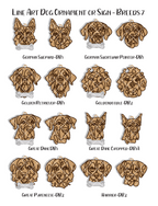 Personalized Dog Portrait - Wood Line Art Decor - 96 Breeds with Optional Name Bone or Winged Paw