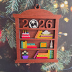 2026 Time Capsule Ornament | Year in Review Bookshelf