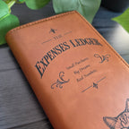 Custom engraved field notebook cover with personalized text