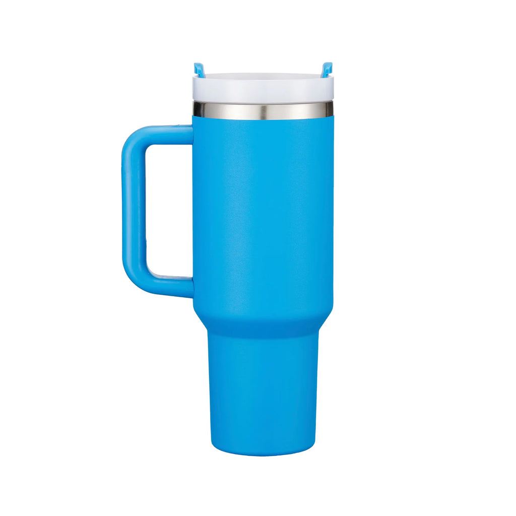 40oz Engraved Bookshelf Tumbler with Handle – Stainless Steel Insulated Cup