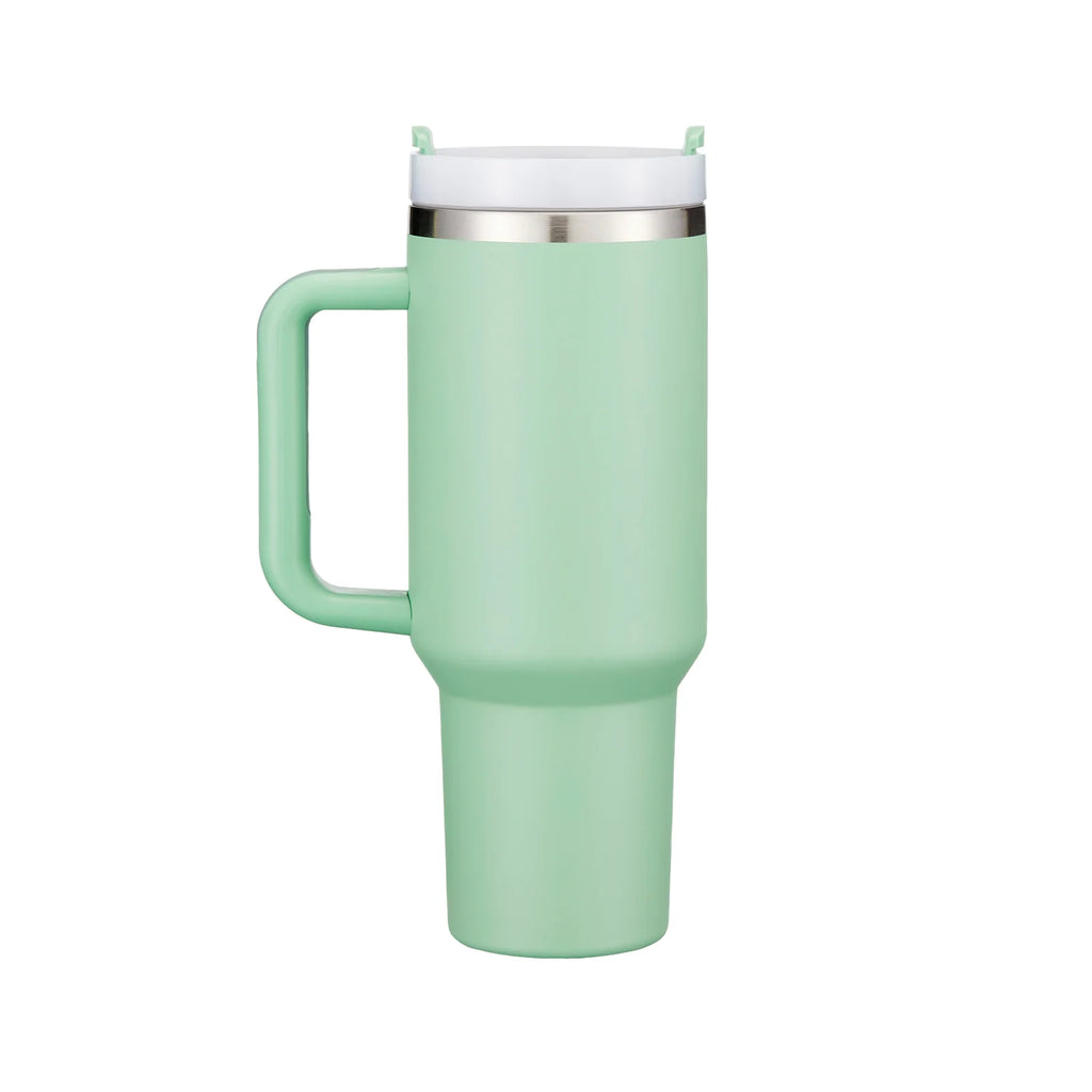 40oz Engraved Bookshelf Tumbler with Handle – Stainless Steel Insulated Cup