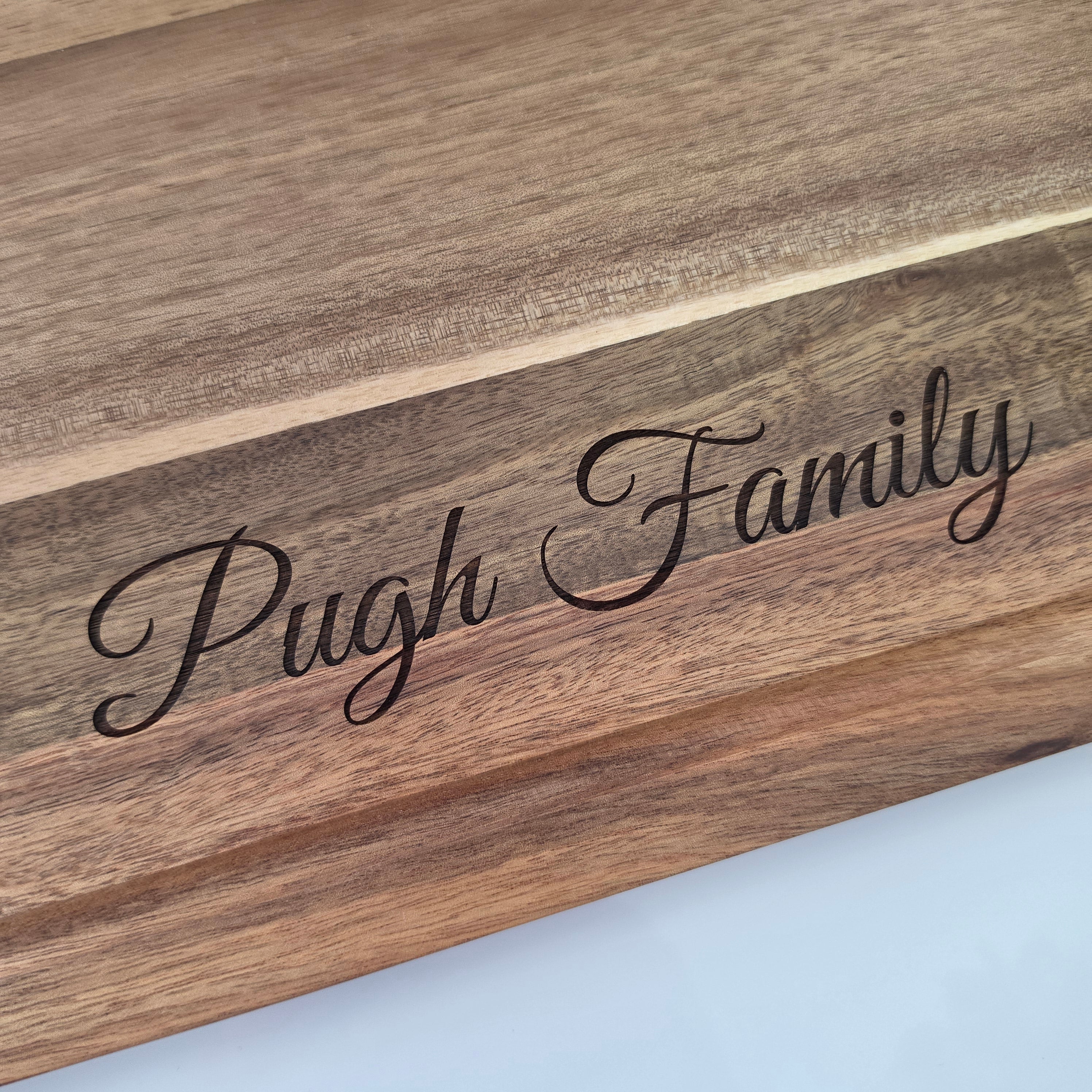 Personalized Charcuterie Board | Marble & Acacia Wood