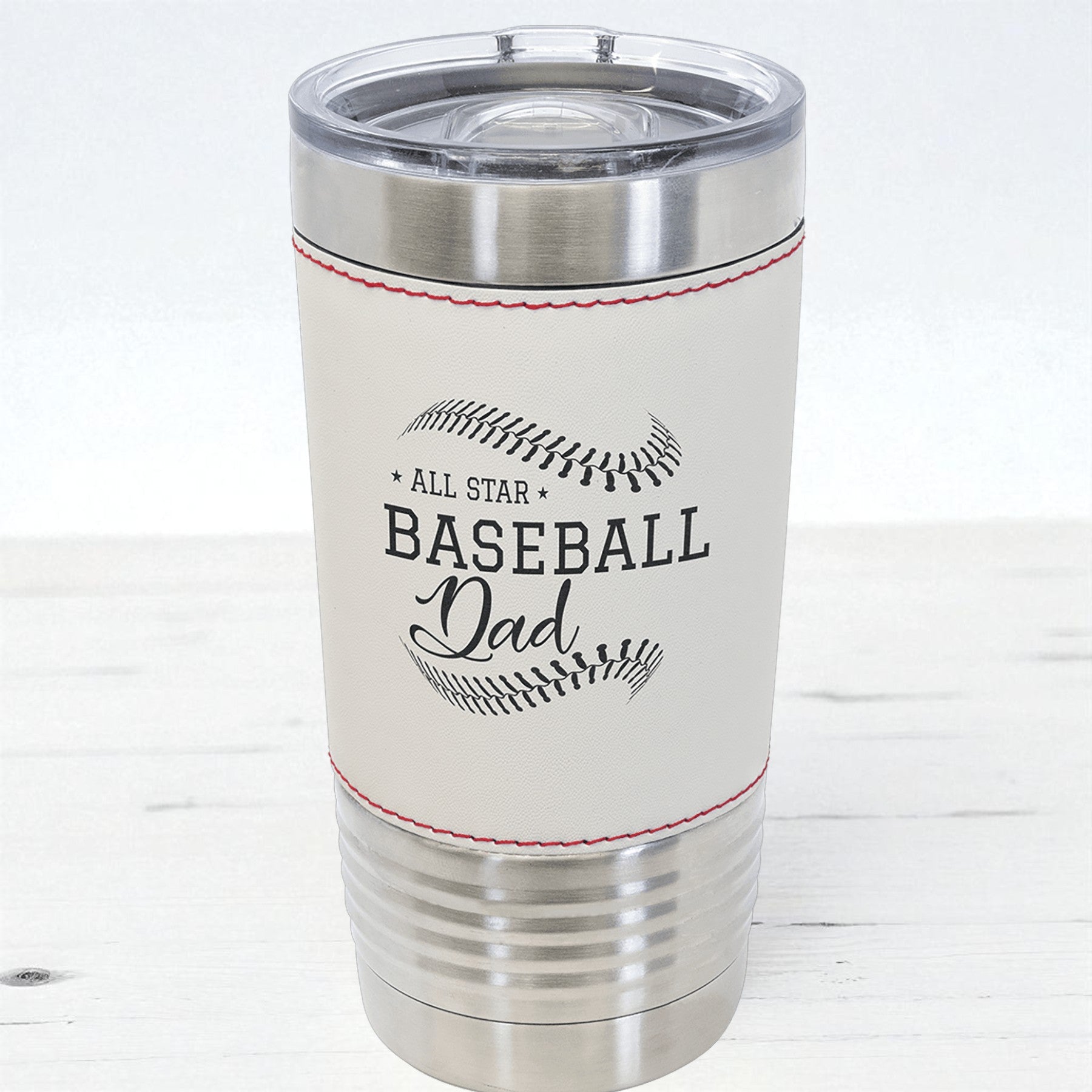 Custom Engraved Sports Tumblers | Leatherette Football, Baseball, Soccer & More