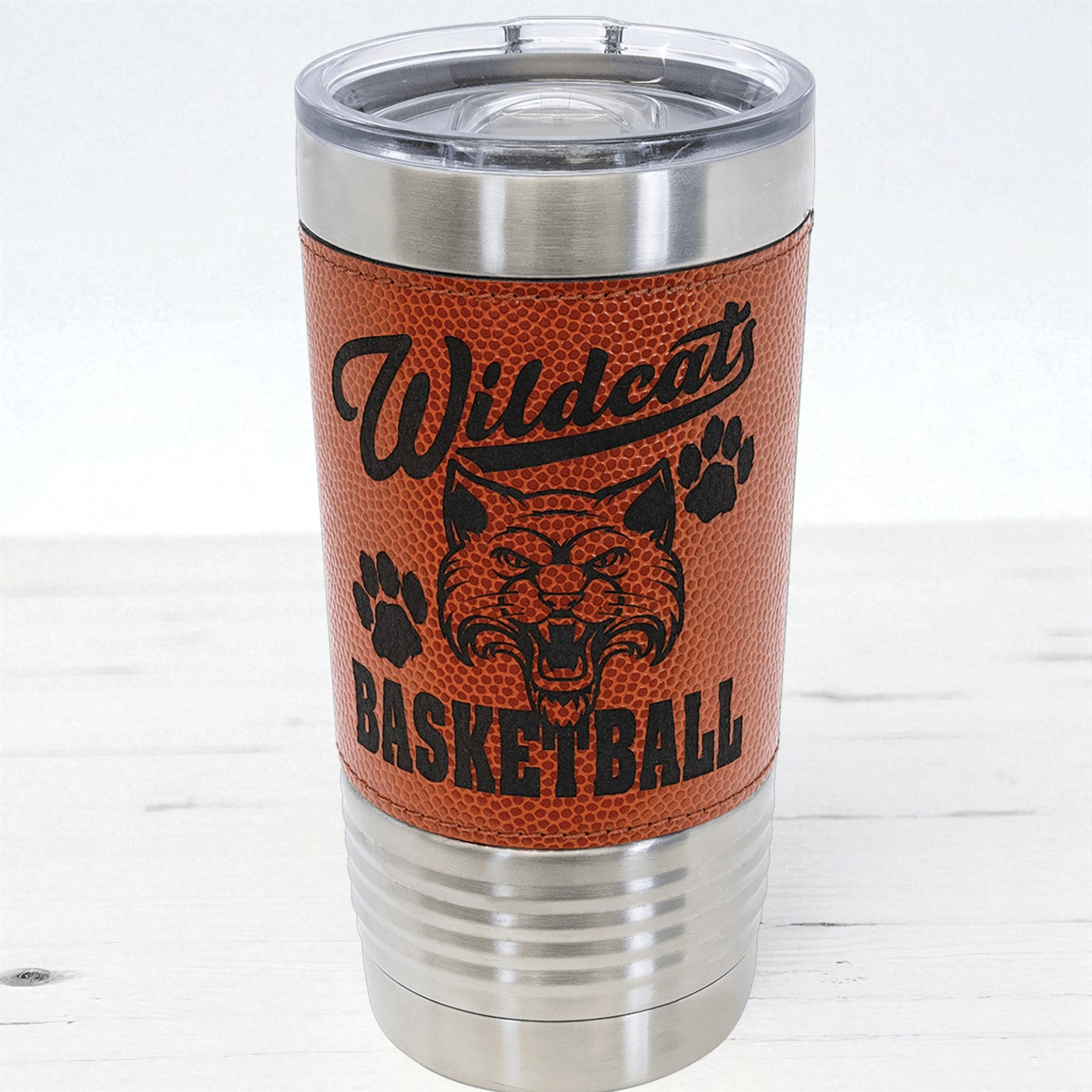 Custom Engraved Sports Tumblers | Leatherette Football, Baseball, Soccer & More