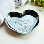 Engraved Stainless Steel Heart Trinket Dish – Friendship Gift “The Best Things in Life”