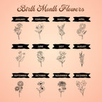 Personalized Birth Flower Journal – Custom Name Leatherette Notebook