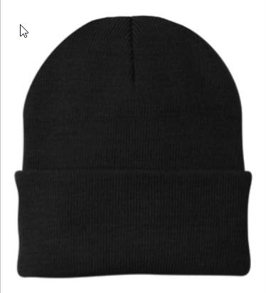 Custom Beanies with Engraved Leatherette Patch