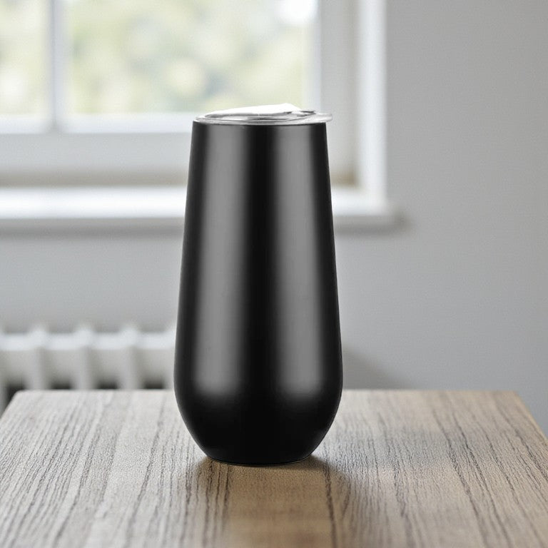 Personalized Affirmation Insulated Champagne Flutes with Floral Design