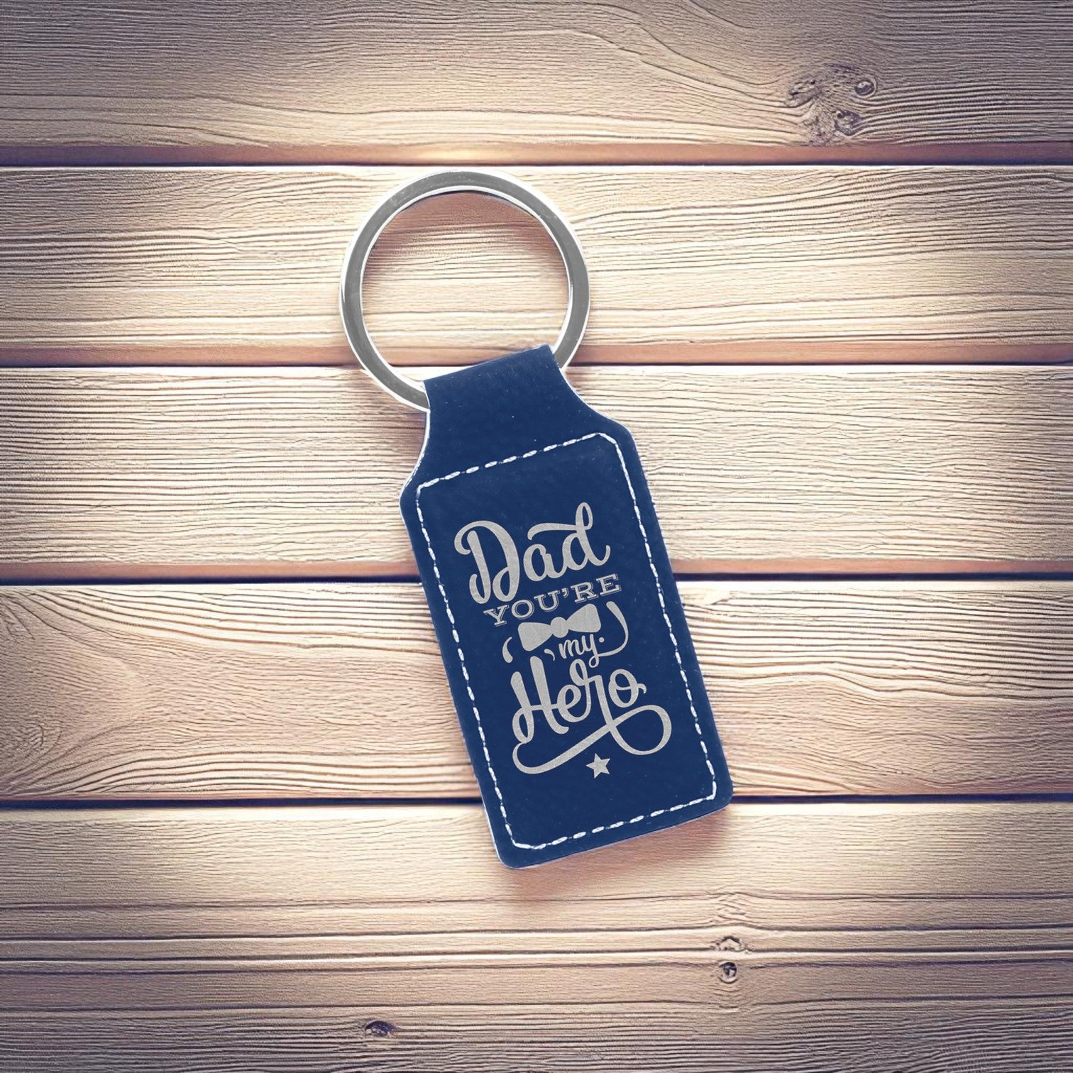 Custom Engraved Leatherette Keychains
