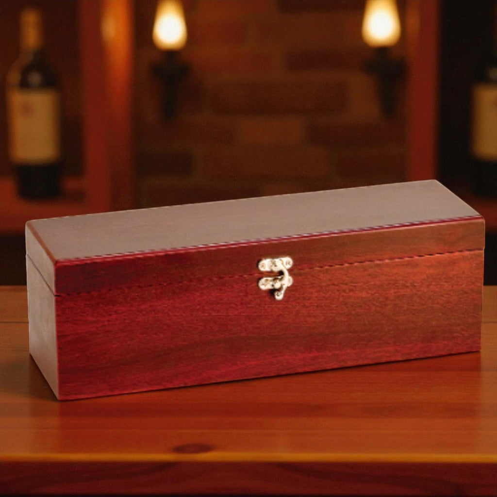 Custom Engraved Rosewood Wine Gift Box with Tools