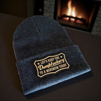 Beanies with Snarky Engraved Leatherette Patch