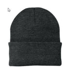 Custom Beanies with Engraved Leatherette Patch