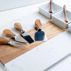 Personalized Charcuterie Board Set | Marble & Acacia