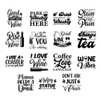 Engraved Leatherette Coasters – Sassy Sayings Collection