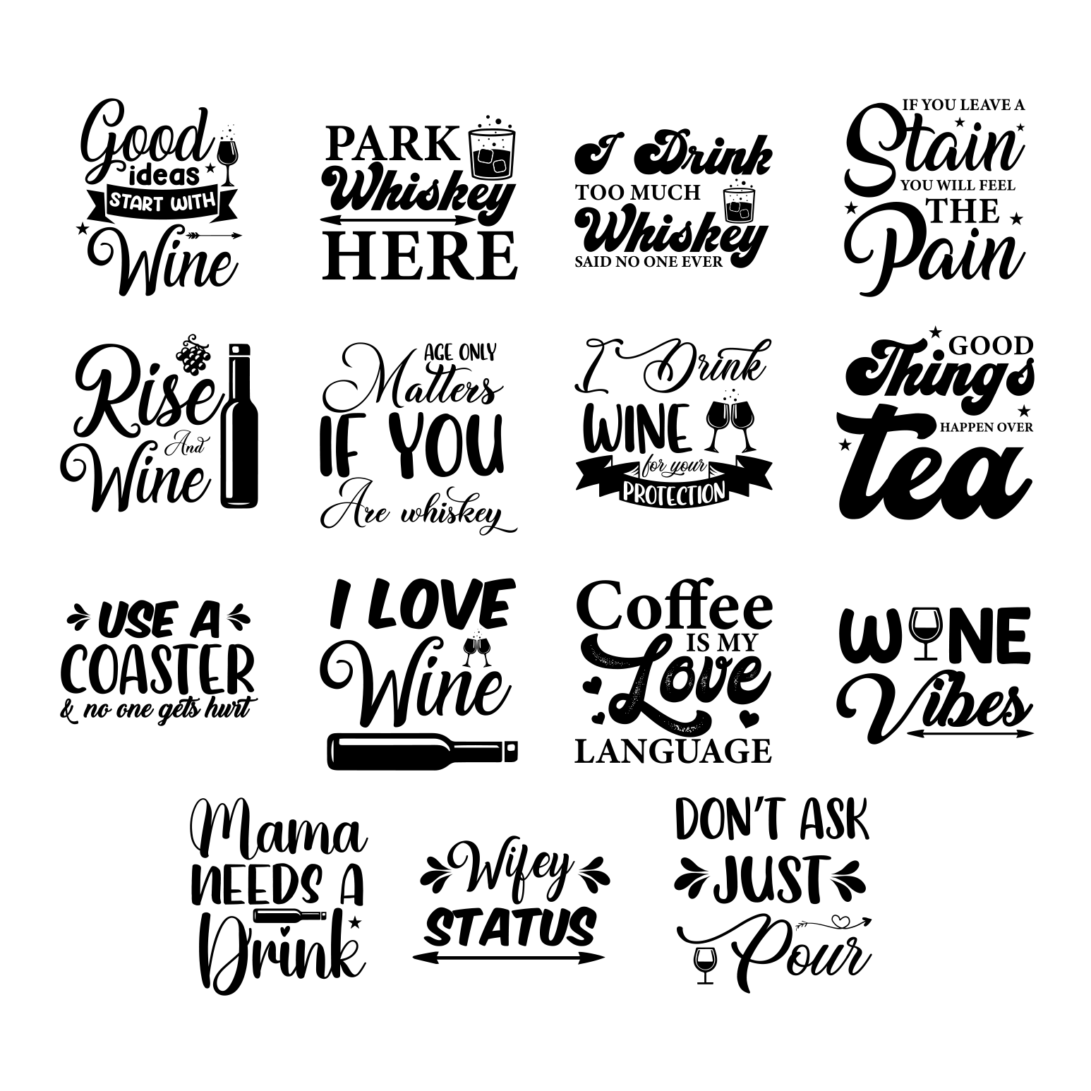 Engraved Leatherette Coasters – Sassy Sayings Collection