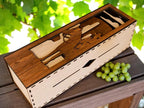 Elegant Laser-Cut Wooden Wine Gift Boxes