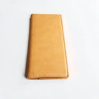 Saddle Tan leatherette tally book cover with black engraving