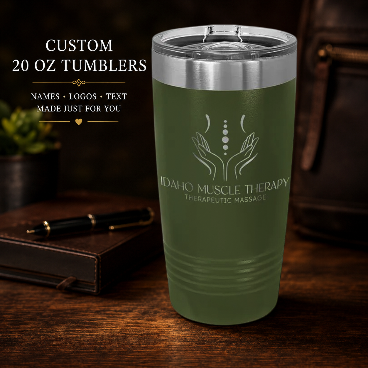 Custom Engraved Polar Camel 20oz Tumbler | Personalized Stainless Steel Gift Cup