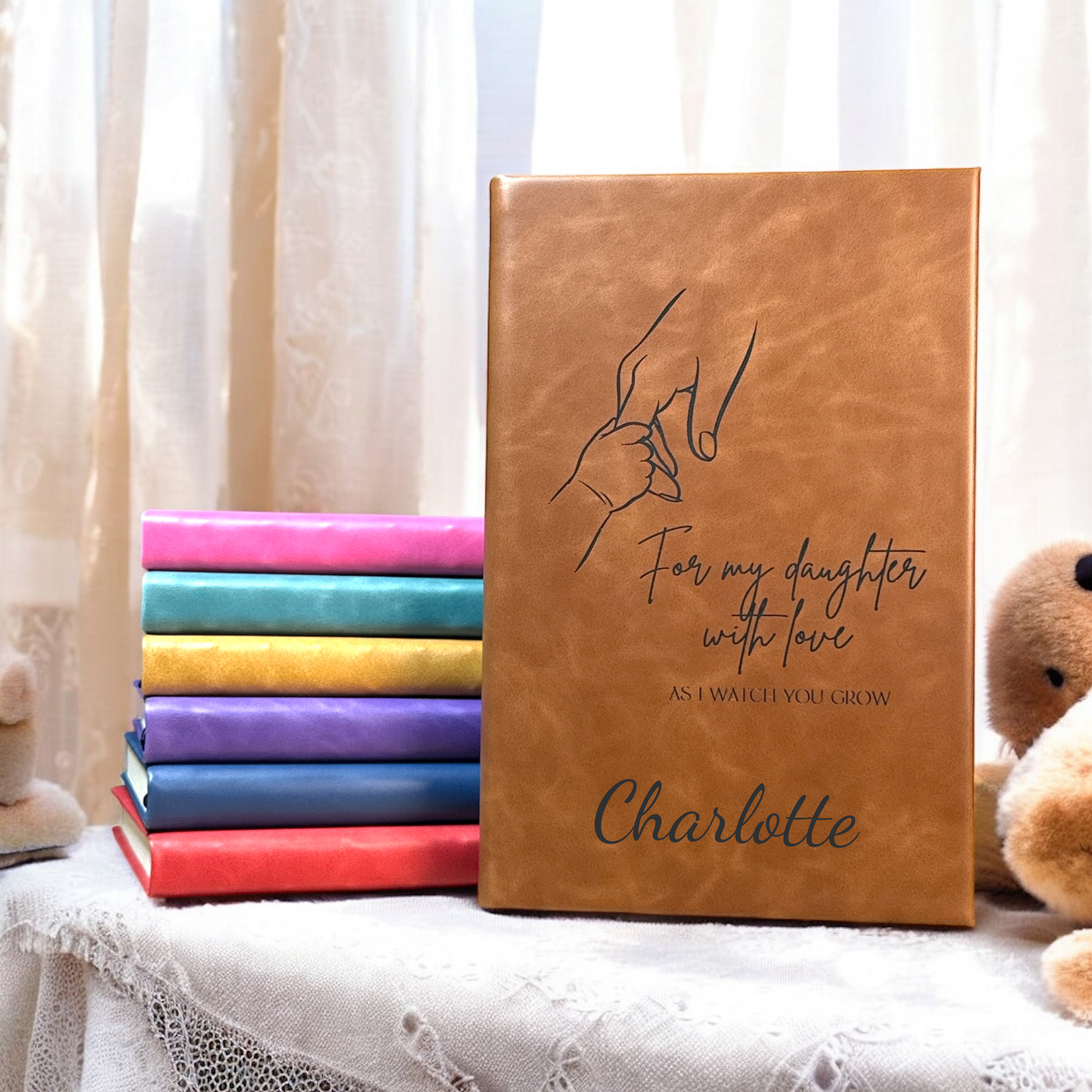 For My Daughter - Personalized Leatherette Journal