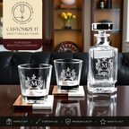 Personalized Whiskey Decanter Set | Custom Engraved Gift Set