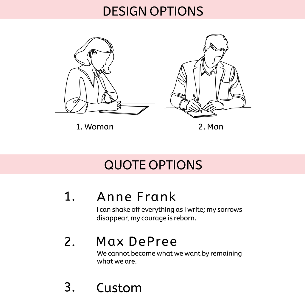 Personalized Quote Journal – Custom Engraved Leatherette Notebook