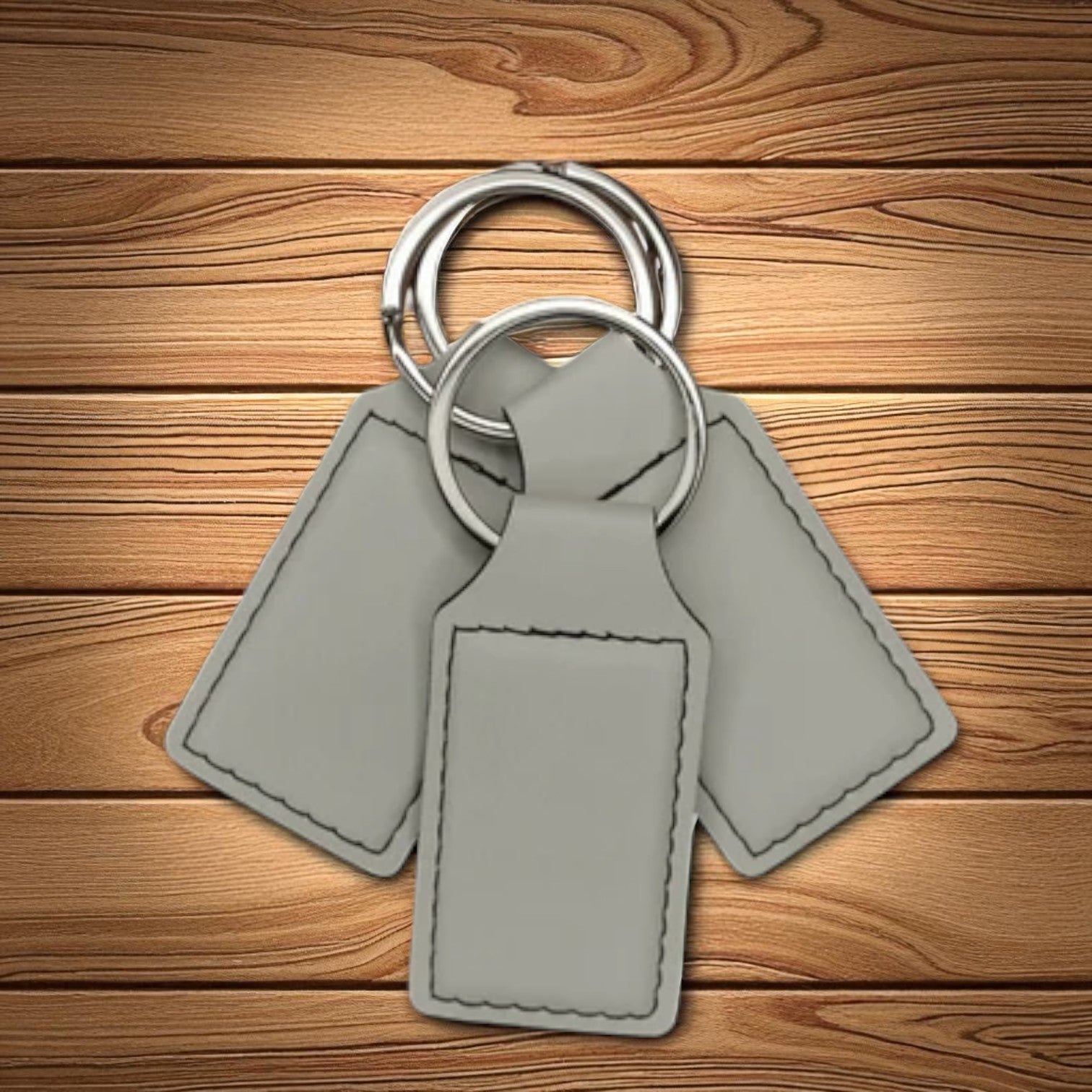 Custom Engraved Leatherette Keychains