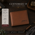 custom wallet personalized with laser engraving