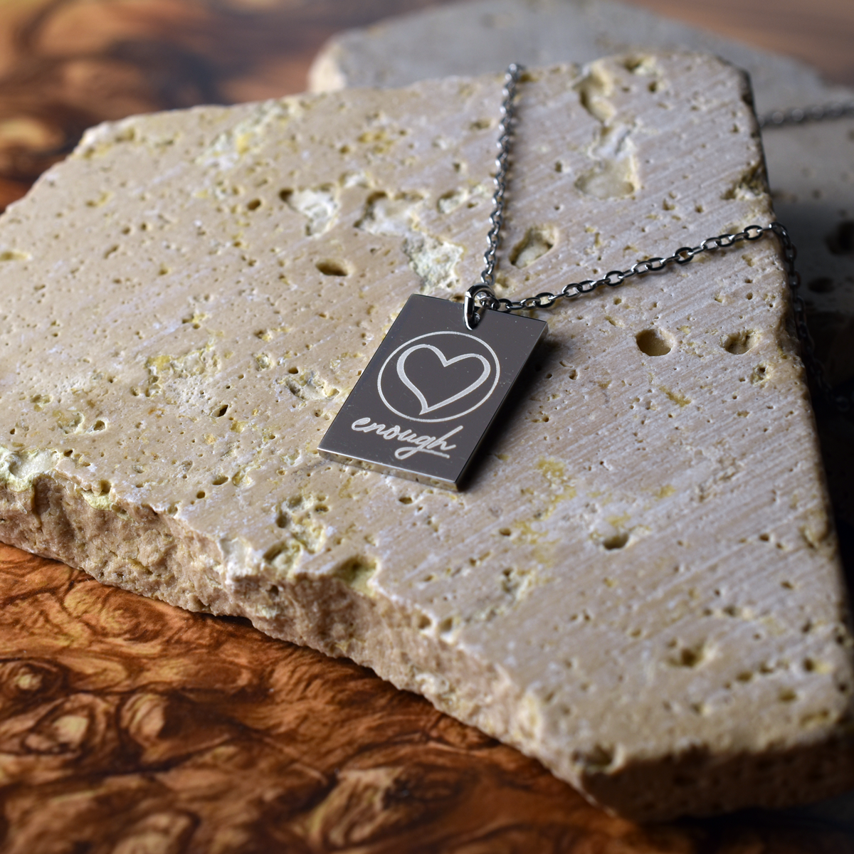 You Are Enough – Mental Health Affirmation Necklace