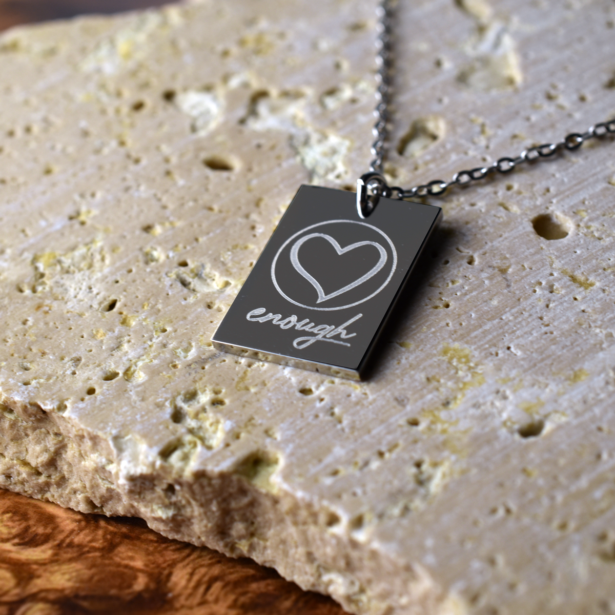 You Are Enough – Mental Health Affirmation Necklace