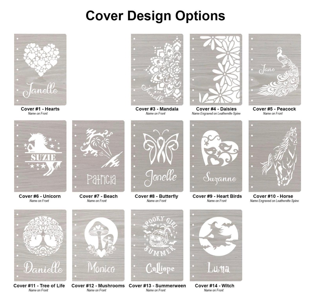 Handcrafted Flat White Wood Diary or Notebook | Customizable and Refillable