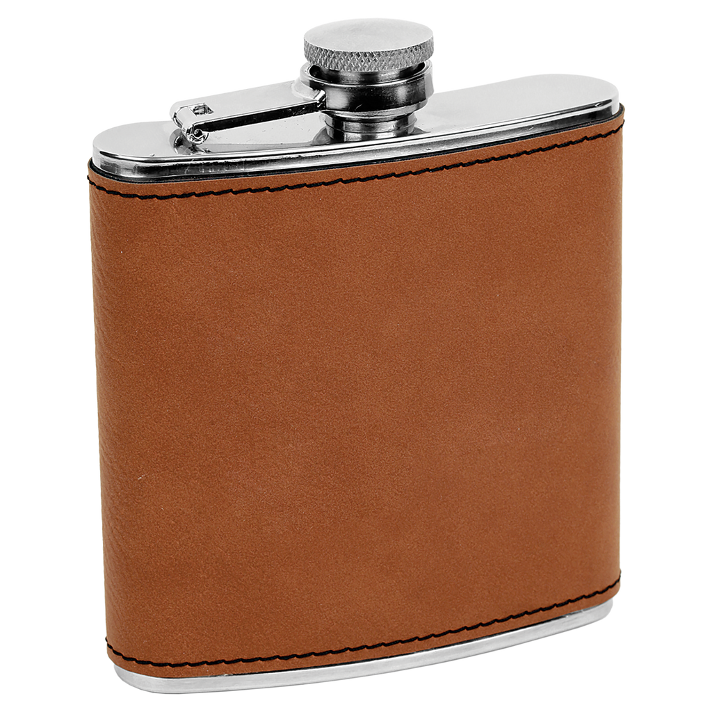 Engraved Leatherette Flask – “Dumpster Fire Response Team” | Stainless Steel Flask with Black Leatherette Wrap