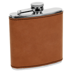 Engraved Leatherette Flask – “Dumpster Fire Response Team” | Stainless Steel Flask with Black Leatherette Wrap