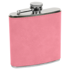Engraved Leatherette Flask – “Dumpster Fire Response Team” | Stainless Steel Flask with Black Leatherette Wrap