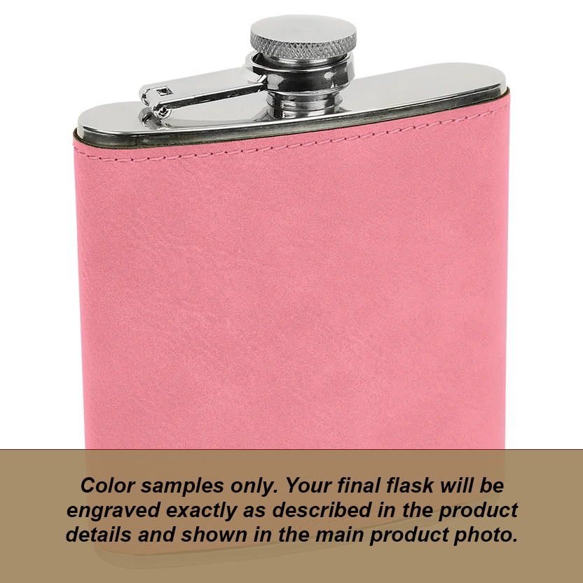 Personalized Birth Flower Flask- 6oz Stainless Steel