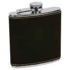 Engraved Leatherette Flask – “Dumpster Fire Response Team” | Stainless Steel Flask with Black Leatherette Wrap