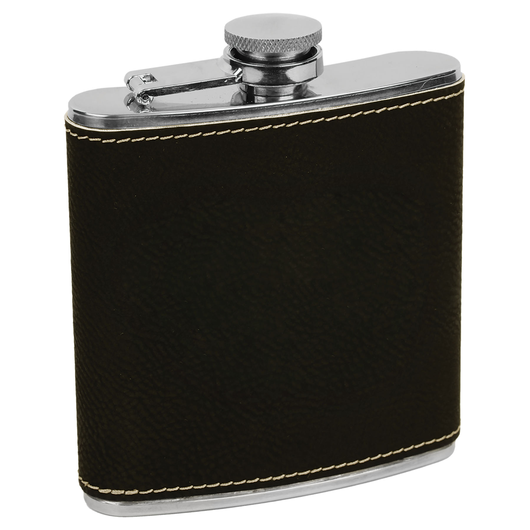 Engraved Leatherette Flask – “Dumpster Fire Response Team” | Stainless Steel Flask with Black Leatherette Wrap