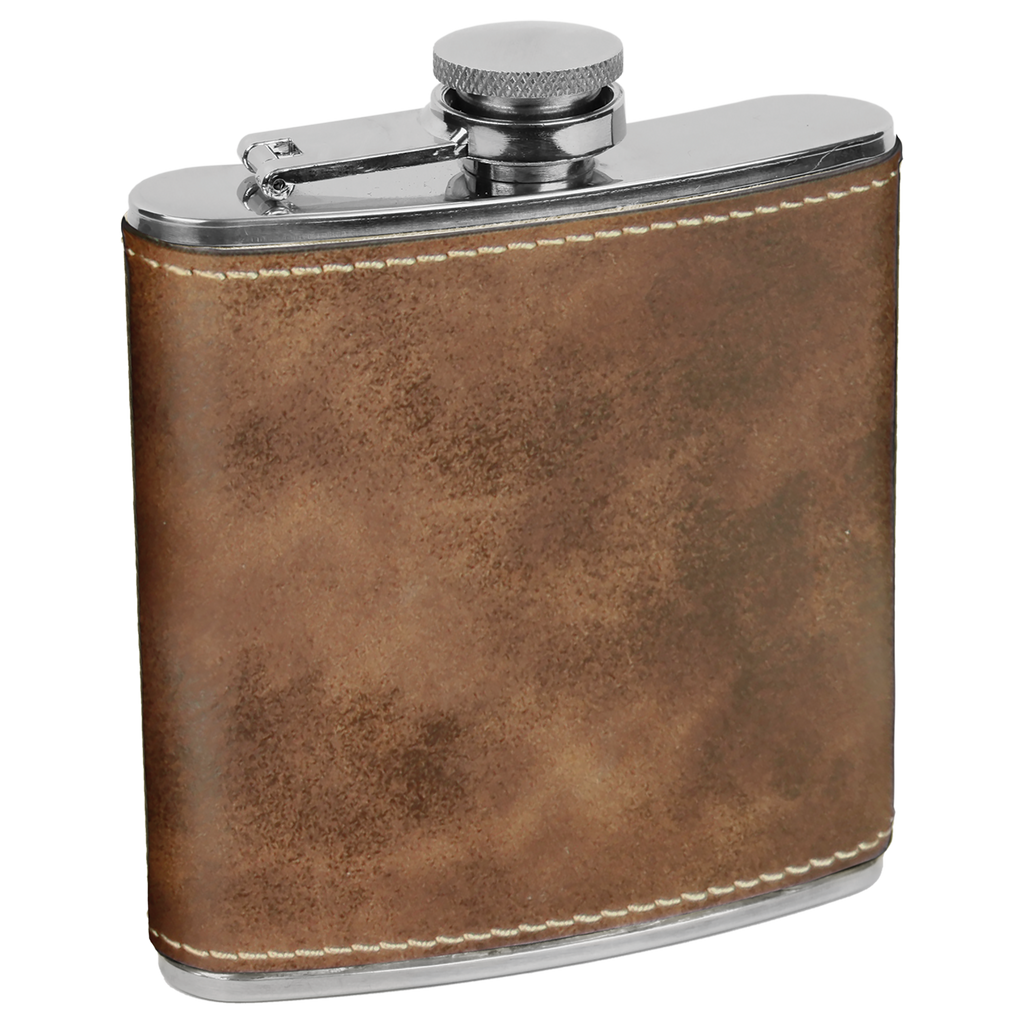 Engraved Leatherette Flask – “Dumpster Fire Response Team” | Stainless Steel Flask with Black Leatherette Wrap