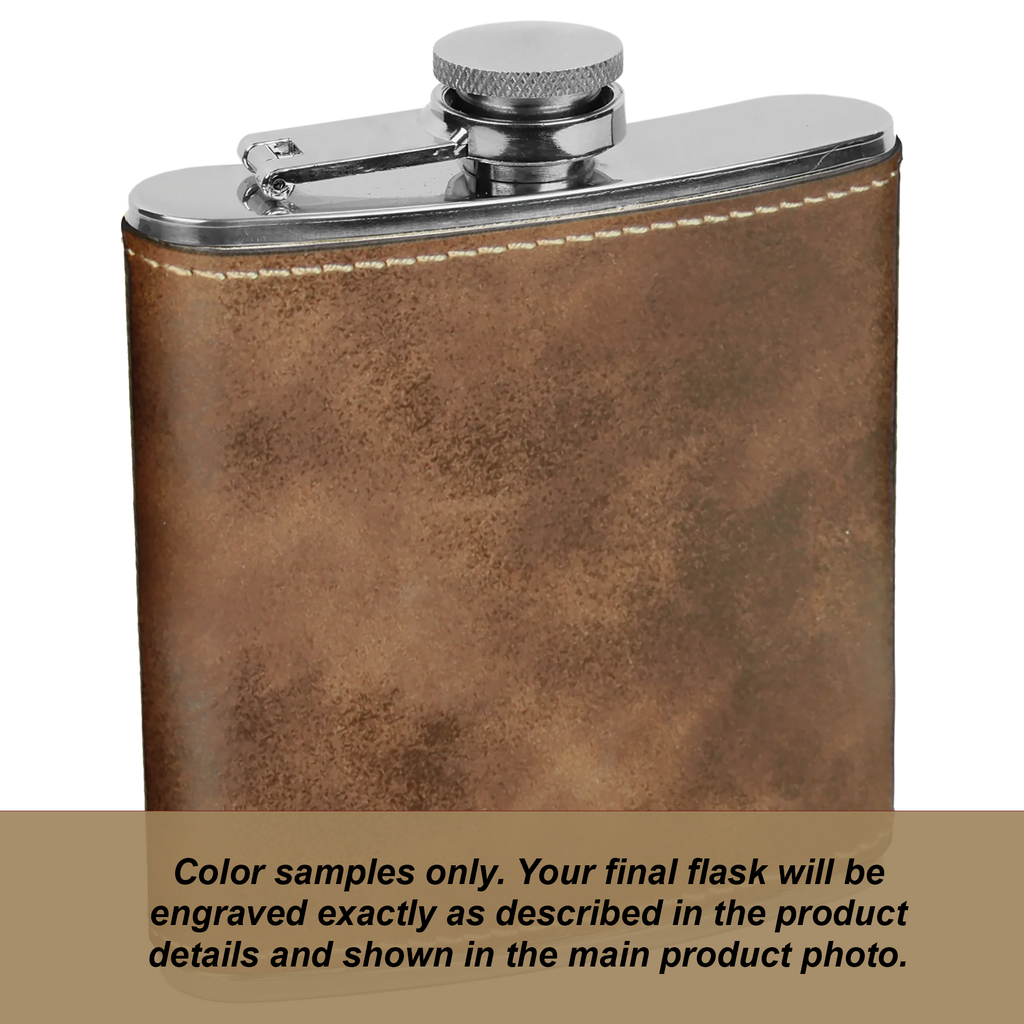 Personalized Birth Flower Flask- 6oz Stainless Steel