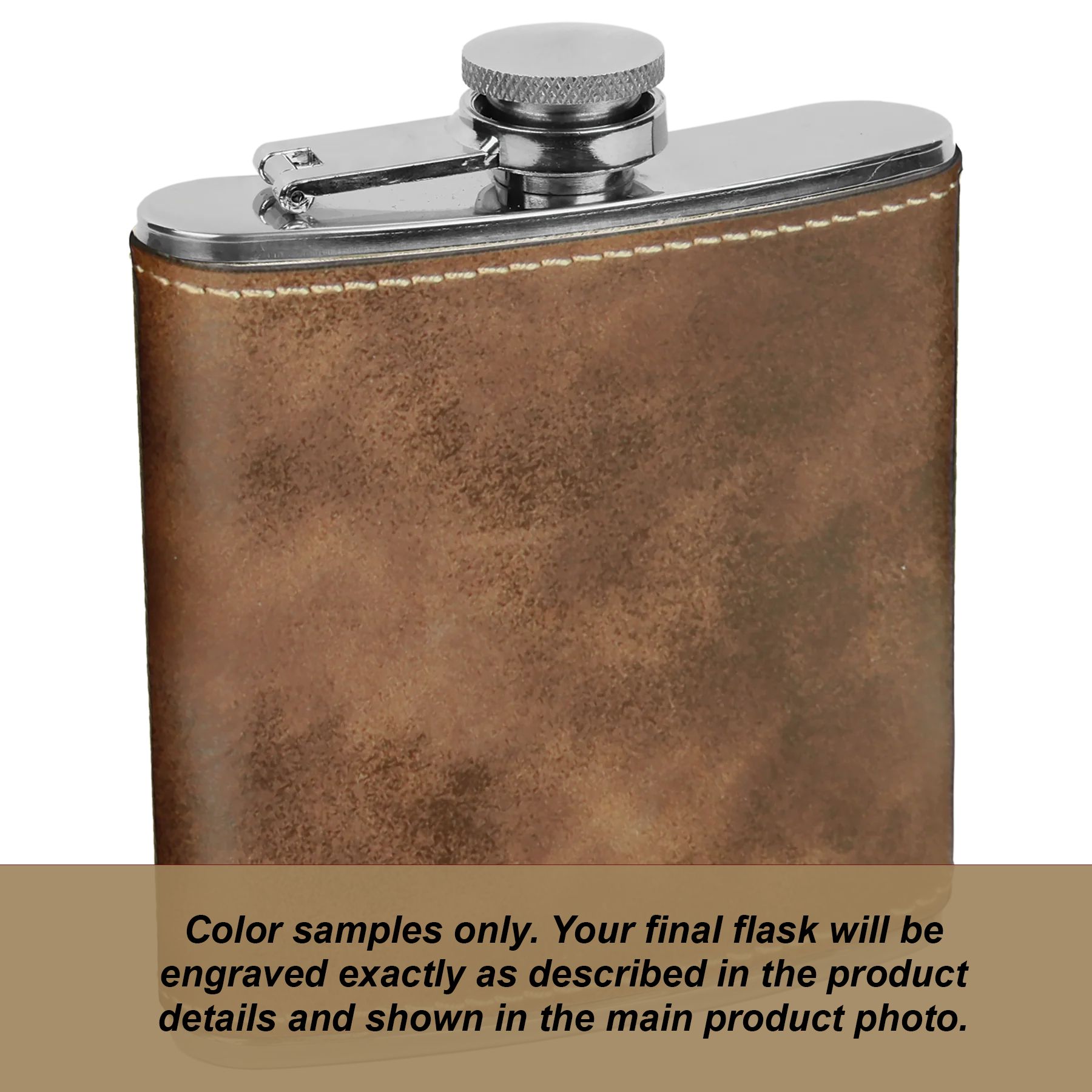 Engraved Leatherette Flask – Personalized “Aged to Perfection” Birthday Flask