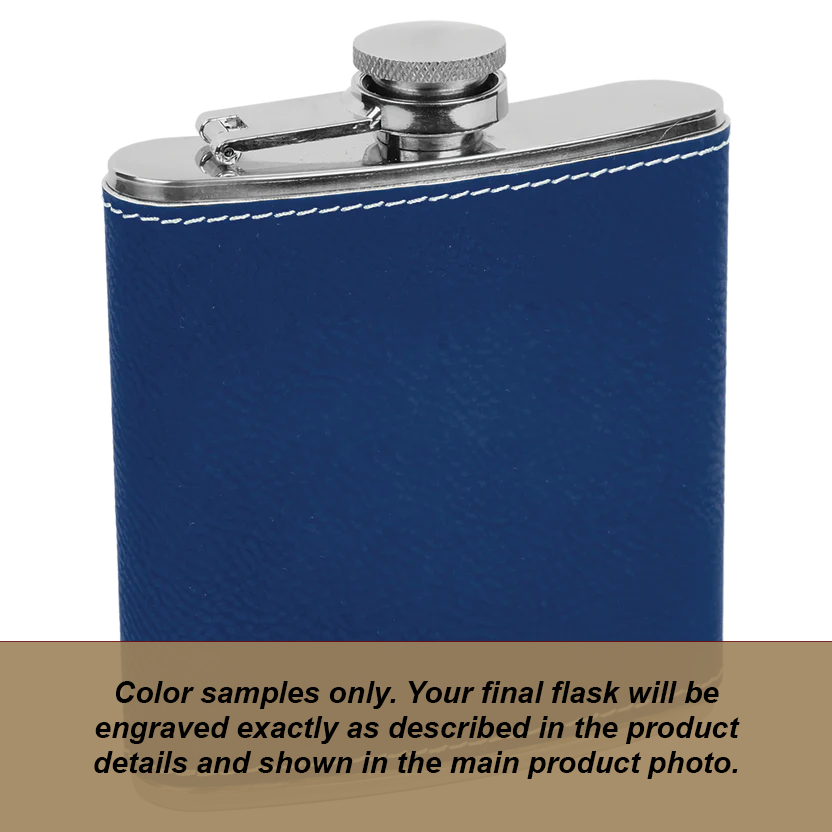 Personalized Leatherette Flask – Custom Monogram or Full Name Engraving