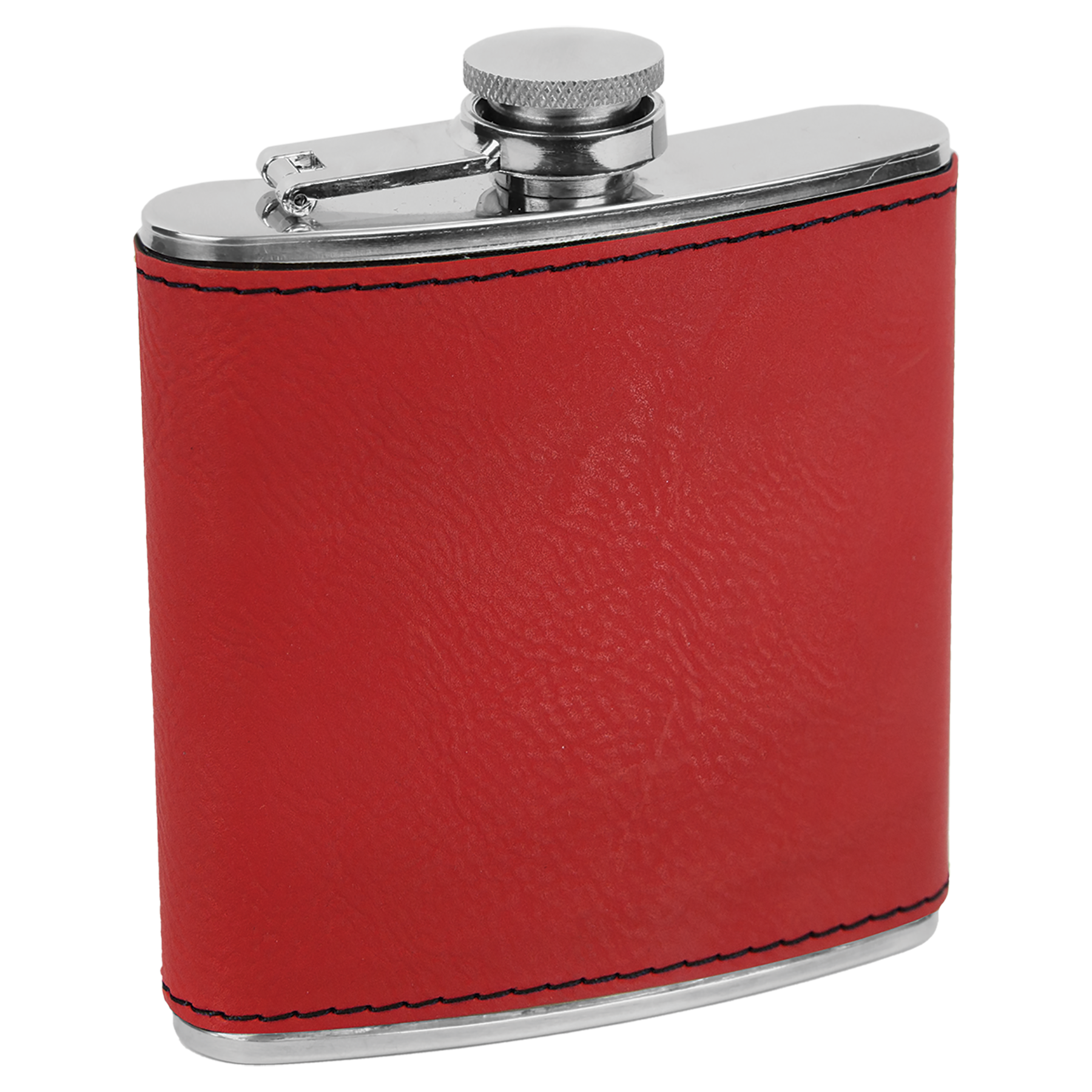 Engraved Leatherette Flask – “Dumpster Fire Response Team” | Stainless Steel Flask with Black Leatherette Wrap