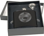 Custom Engraved Matte Black Stainless Steel Flask