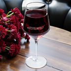 Two-Sided Snarky Wine Glass | “This Is My First Glass” + “#liesitellmyself”