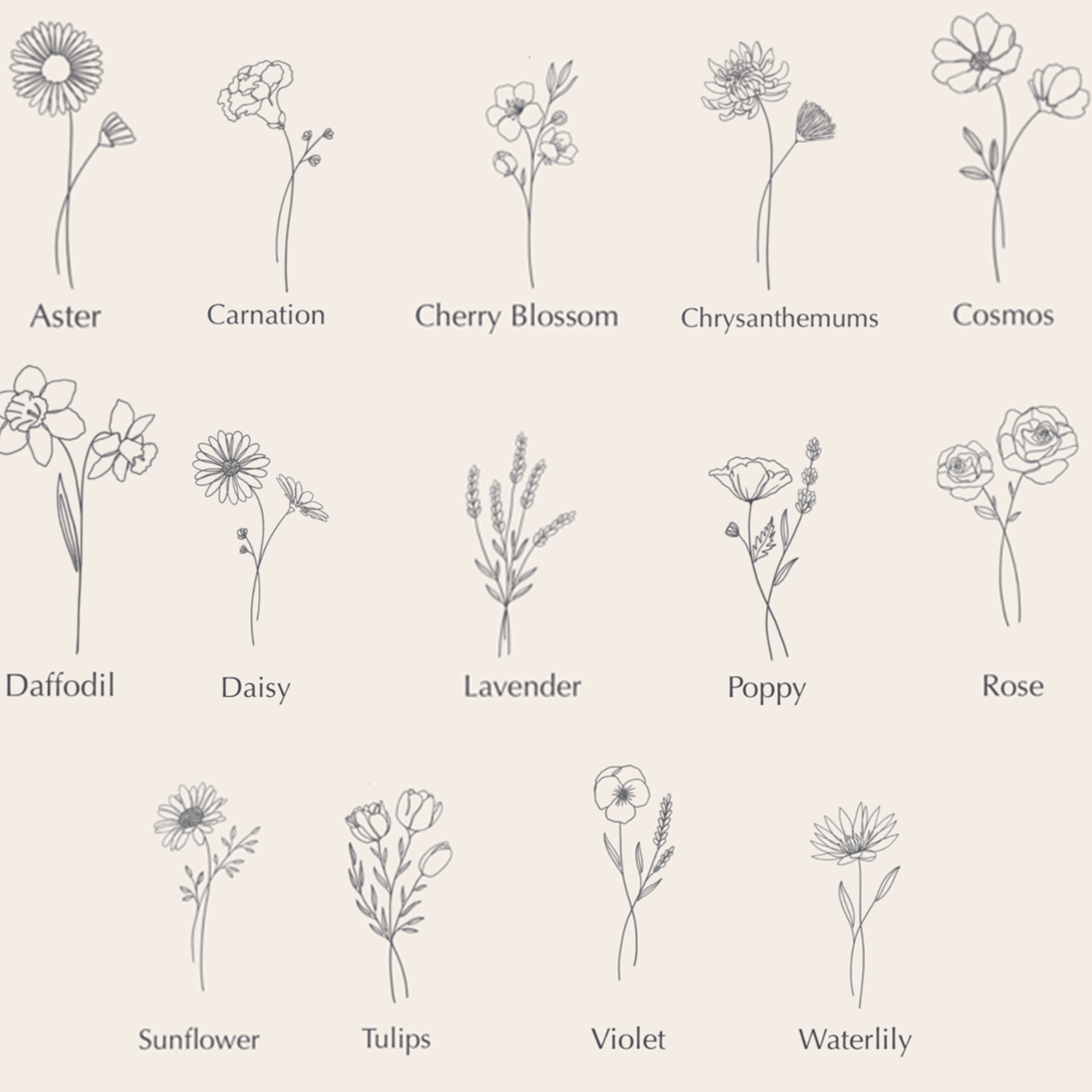 Personalized Birth Flower Journal – Custom Name Leatherette Notebook