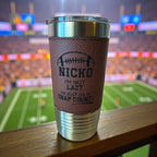 Custom Engraved Sports Tumblers | Leatherette Football, Baseball, Soccer & More