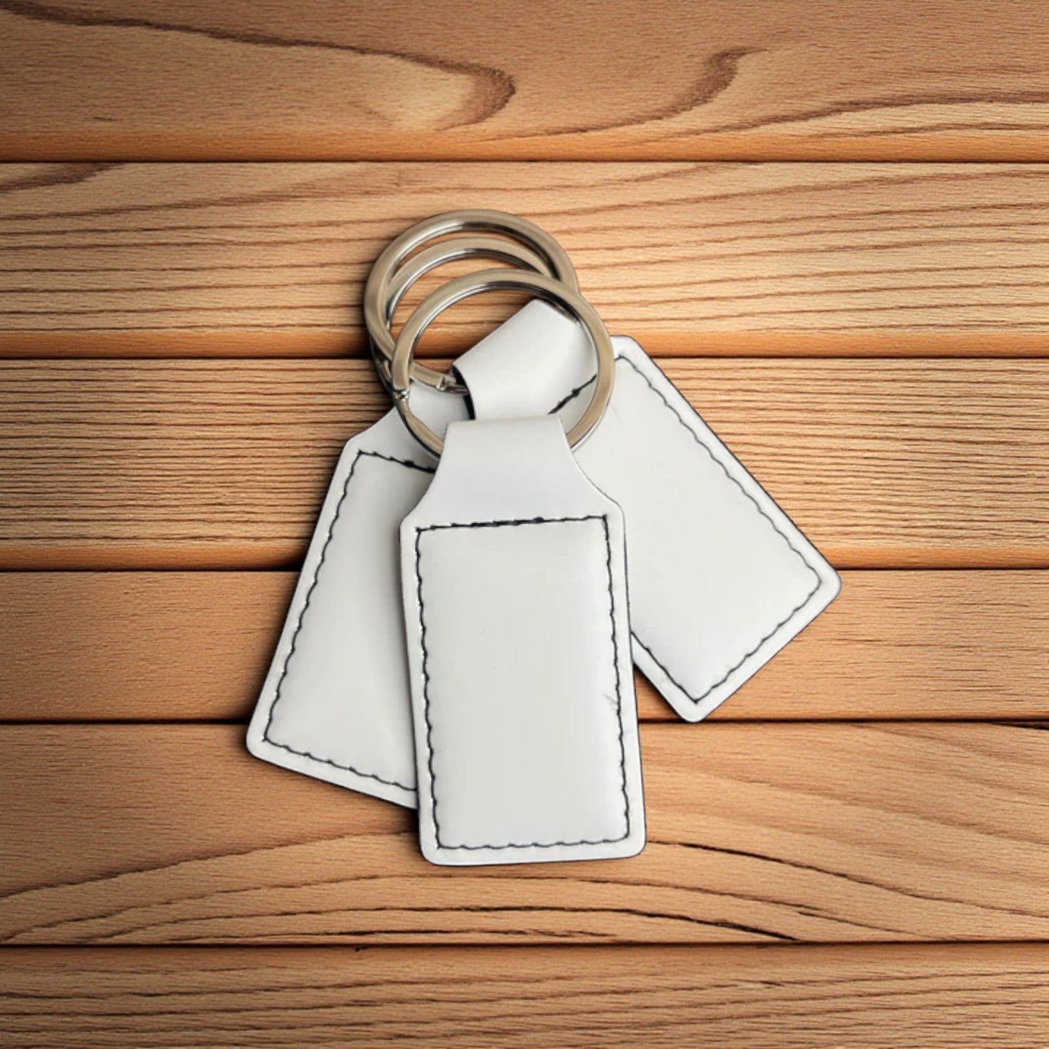 Custom Engraved Leatherette Keychains