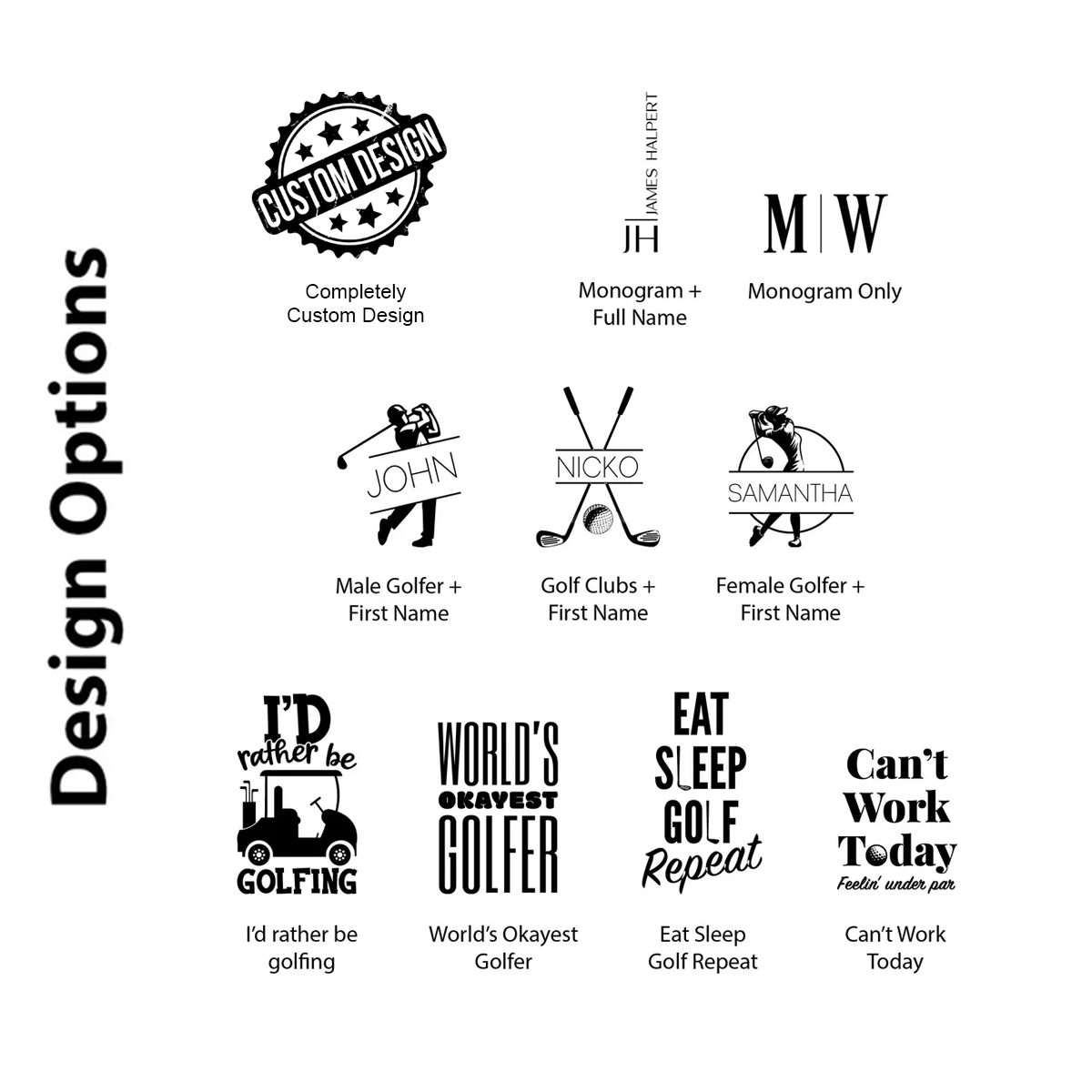 Custom Engraved Leatherette Golf Tee Holder