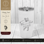 Dimpled Golf Ball Engraved Tumbler | 20oz Polar Camel Stainless Steel Cup with Golf Texture, Custom Laser Engraved Gift